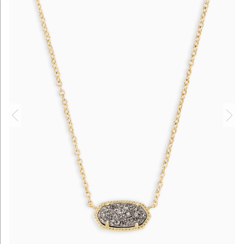 Kendra Scott Elisa necklace in platinum drusy - Picture 5 of 5